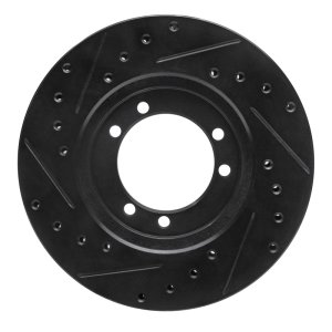 Hummer H1 Brake Rotor (1) - Front/Rear Right - R1 Concepts - Drilled & Slotted - Black - `92-`04